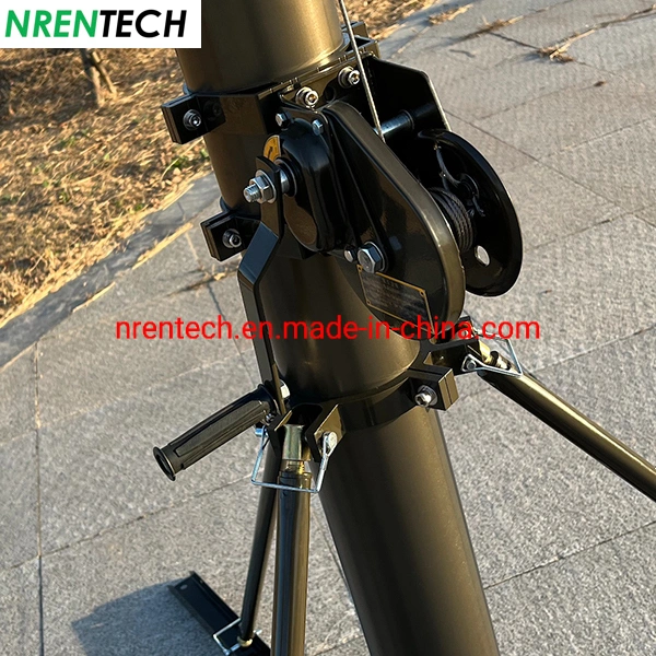 Ground Mounted Manual Crank up Telescopic Mast 6m Height-40kg Payloads Nr-M1700-6000